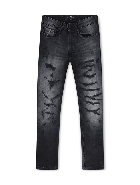 Jordan Craig  Rip and Repair Ross Fit Jeans - Black Shadow