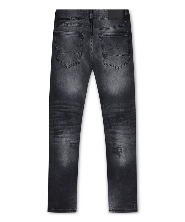 Jordan Craig  Rip and Repair Ross Fit Jeans - Black Shadow
