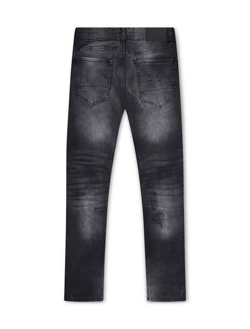 Jordan Craig  Rip and Repair Ross Fit Jeans - Black Shadow