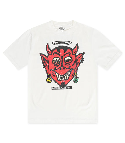 Lonley Hearts The Devil Inside Premium Tee - Off White