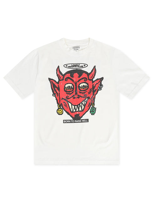 Lonley Hearts The Devil Inside Premium Tee - Off White