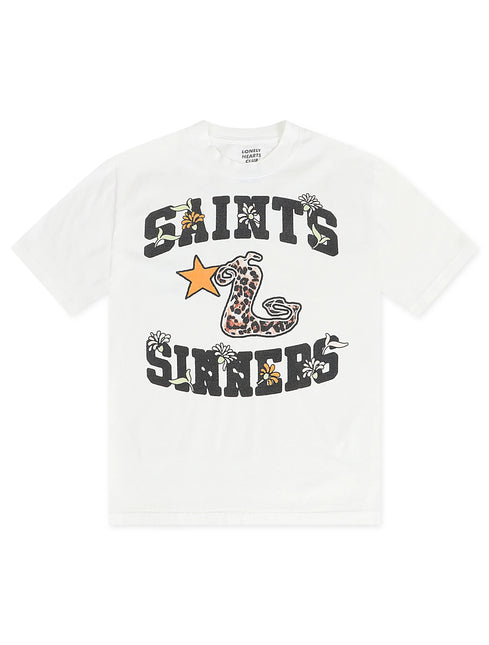 Lonley Hearts L-Star Saints And Sinners Premium Tee - Off White