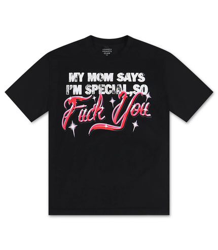 Lonley Hearts My Mom Says I'm Special Premium Tee - Black