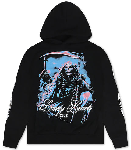 Lonley Hearts El Muerte Premium Hoodie - Black