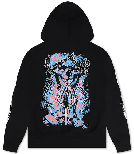 Lonley Hearts El Muerte Premium Hoodie - Black