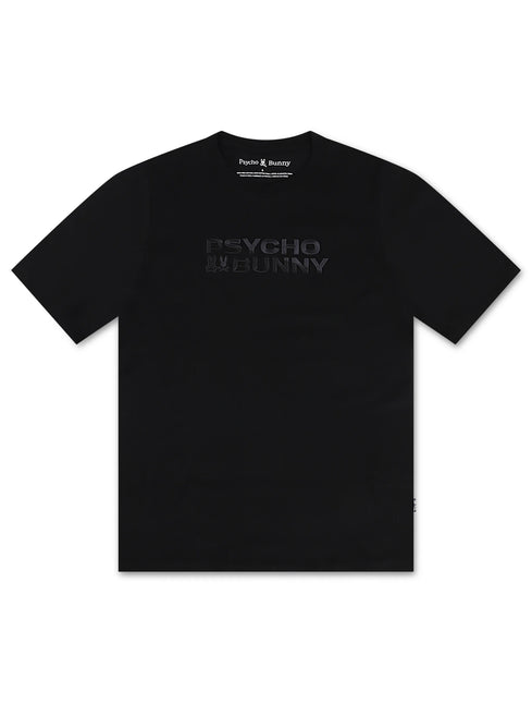 Psycho Bunny Berni Embroidered Wordmark Tee - Black