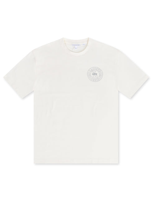 Lacoste Embroidered Badge Tee - Cream