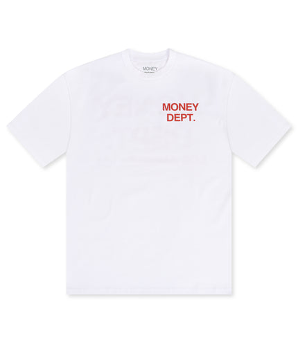 Money Dept. Los Angeles Heavyweight Tee - White/Brick