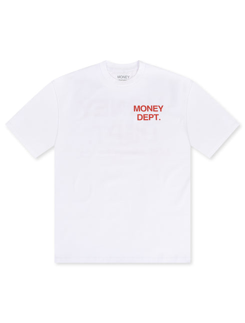 Money Dept. Los Angeles Heavyweight Tee - White/Brick