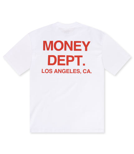 Money Dept. Los Angeles Heavyweight Tee - White/Brick