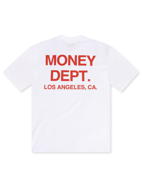 Money Dept. Los Angeles Heavyweight Tee - White/Brick