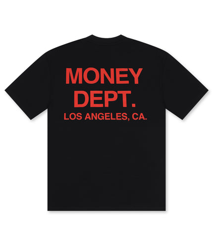 Money Dept. Los Angeles Heavyweight Tee - Black/Brick