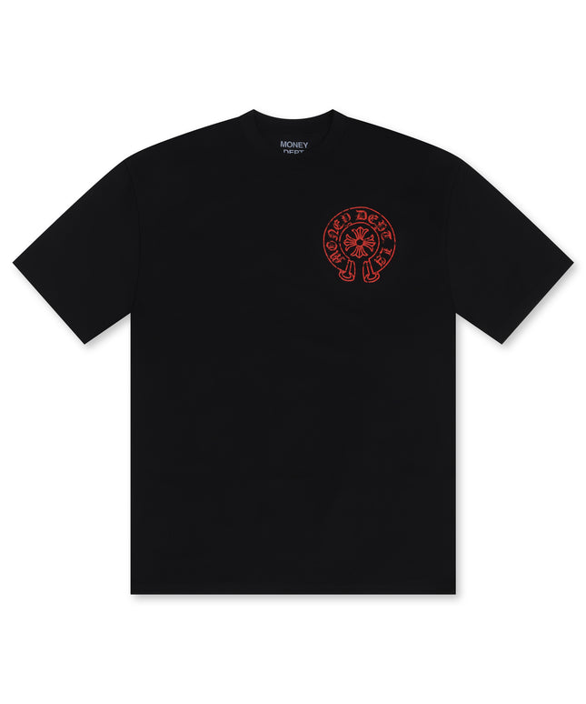 Money Dept. Vintage Old English Tee - Black/Red
