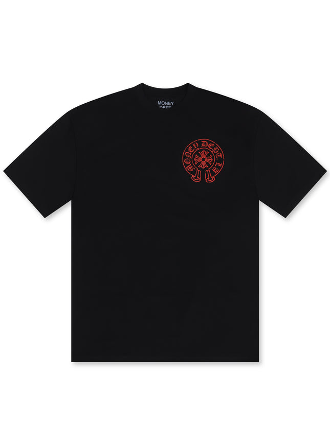 Money Dept. Vintage Old English Tee - Black/Red