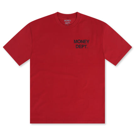 Money Dept. Los Angeles Heavyweight Tee - Burgundy/Black