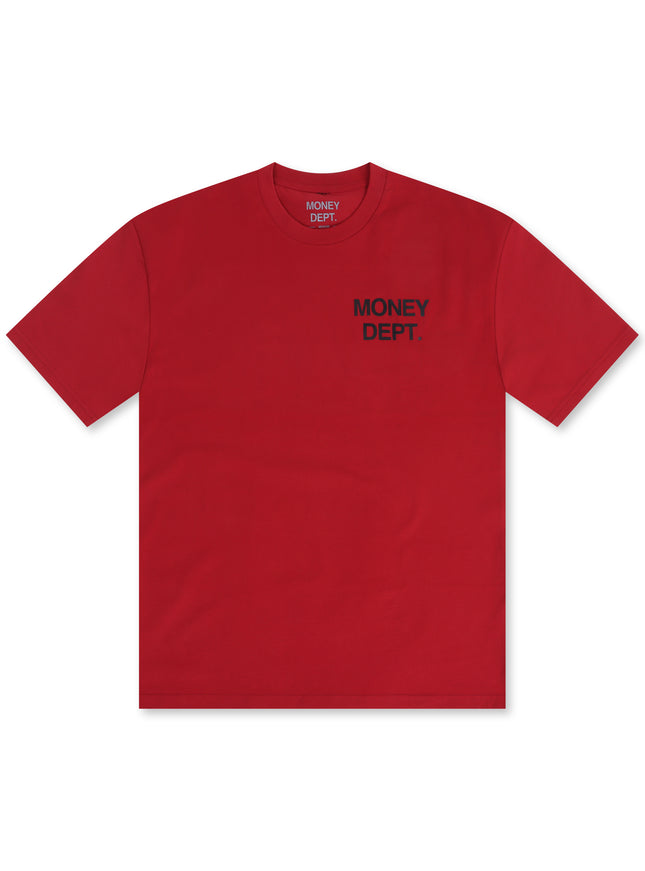 Money Dept. Los Angeles Heavyweight Tee - Burgundy/Black