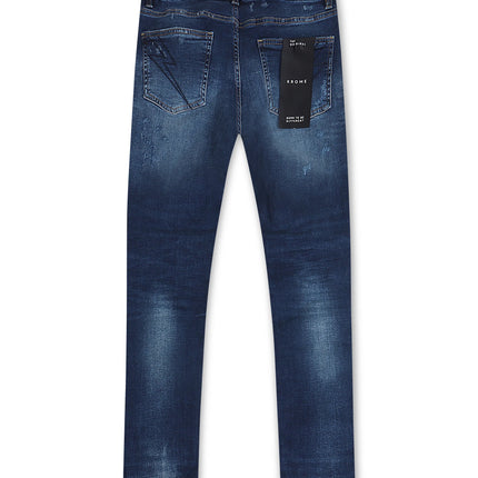 Krome Men's Slim Fit Denim Pants - Admiral Blue