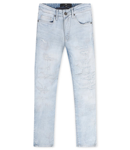 Jordan Craig  Rip and Repair Ross Fit Jeans - Ice Blue