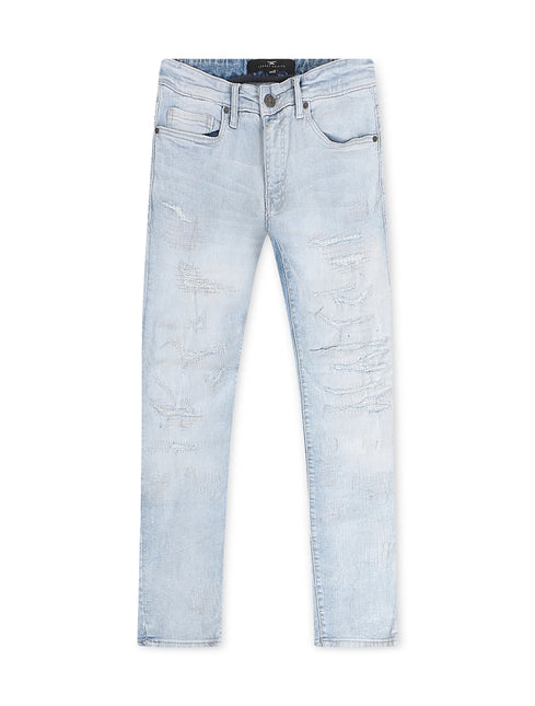 Jordan Craig  Rip and Repair Ross Fit Jeans - Ice Blue