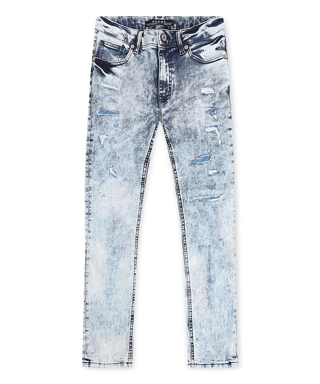 Krome Men's Slim Fit Denim Pants - Marble