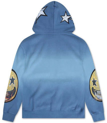 Smoke Rise Oversized Fleece Hoodie - Blue