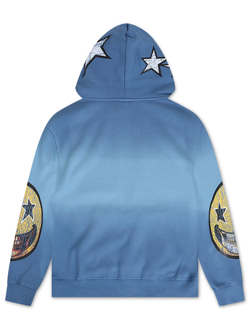 Smoke Rise Oversized Fleece Hoodie - Blue