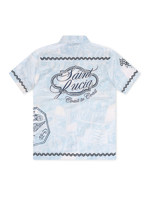 Smoke Rise Button Down Shirt -  Blue