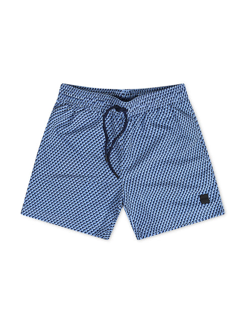 Boss All Over Print Swim Shorts - Blue