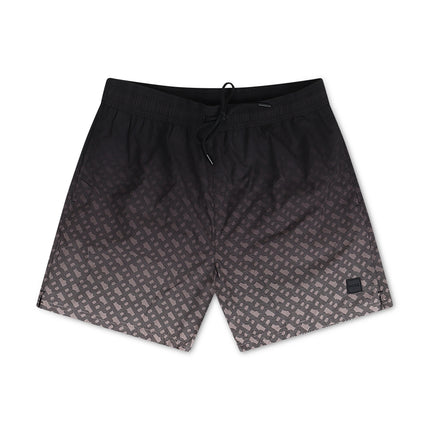 Boss Degradé Monogram Print Shorts - Brown