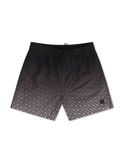 Boss Degradé Monogram Print Shorts - Brown