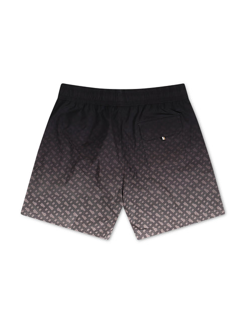 Boss Degradé Monogram Print Shorts - Brown