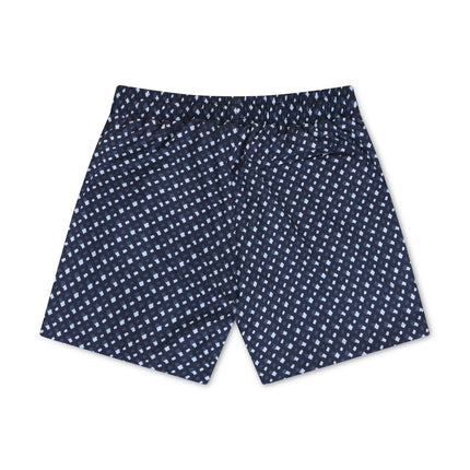 Boss Monogram Print Swim Shorts - Blue