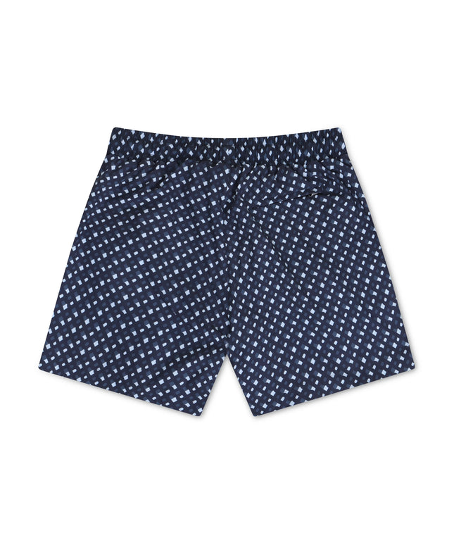 Boss Monogram Print Swim Shorts - Blue
