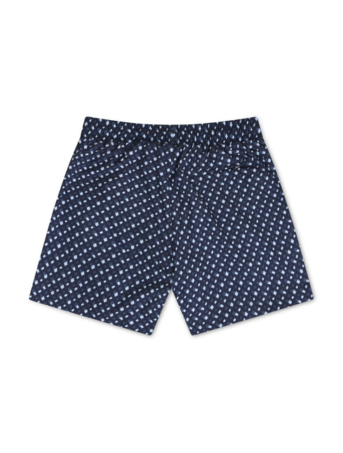 Boss Monogram Print Swim Shorts - Blue