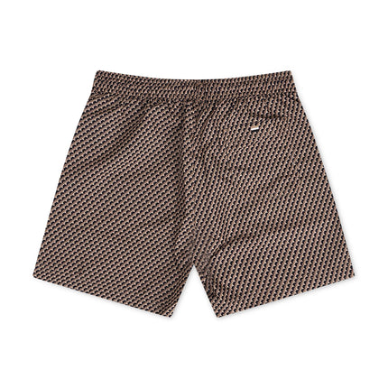 Boss All Over Print Swim Shorts - Brown
