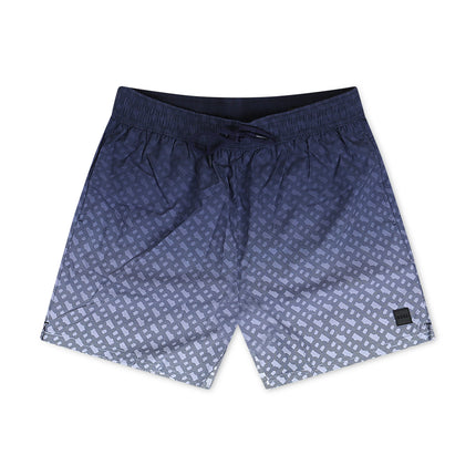 Boss Degradé Monogram Print Shorts - Dark Blue