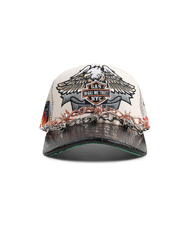 GasNYC Snakeskin Honor The Gas Trucker Hat