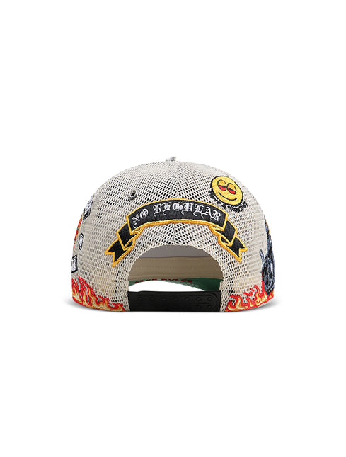 GasNYC Snakeskin Honor The Gas Trucker Hat - Cream