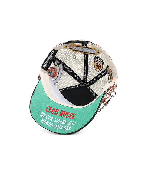 GasNYC Snakeskin Honor The Gas Trucker Hat - Cream