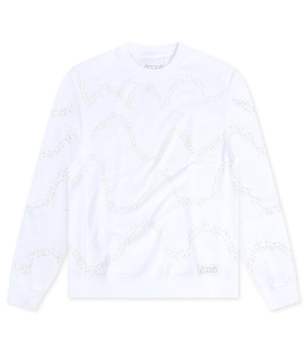 Cult Of Individuality Alpha Fleece Crewneck - White