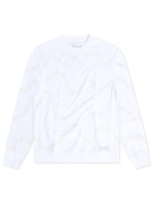 Cult Of Individuality Alpha Fleece Crewneck - White