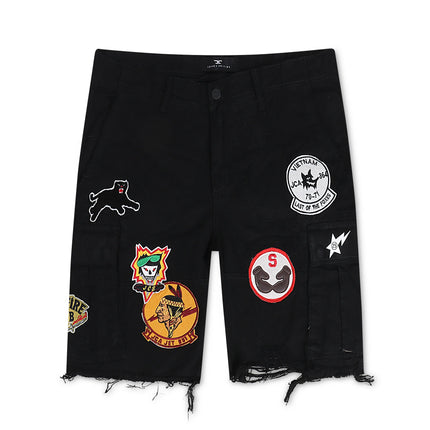 Jordan Craig War Angel Cargo Shorts - Black | Denim Exchange