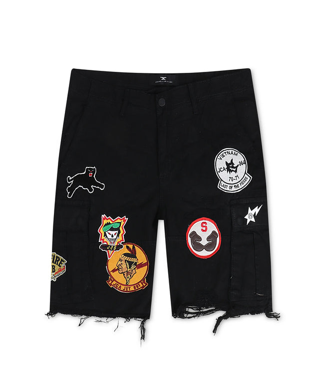 Jordan Craig War Angel Cargo Shorts - Black | Denim Exchange