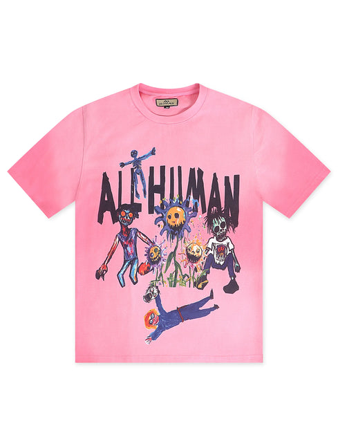 All Human Nightmare Garden - Pink Sunfade Wash