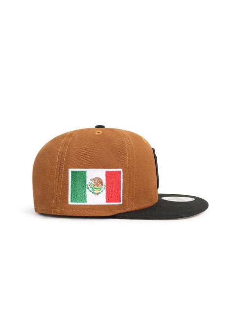 New Era 950 Mexico M Flag Hat - Toasted Pea/ Black