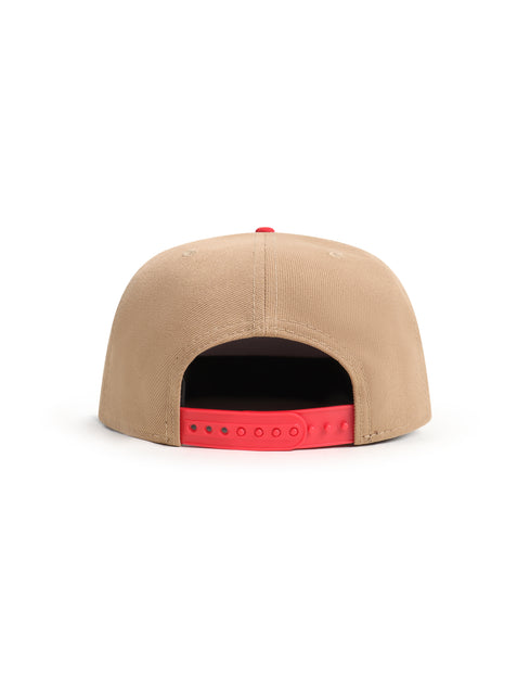 New Era 950 Mexico M Flag Hat - Khaki/ Scarlet