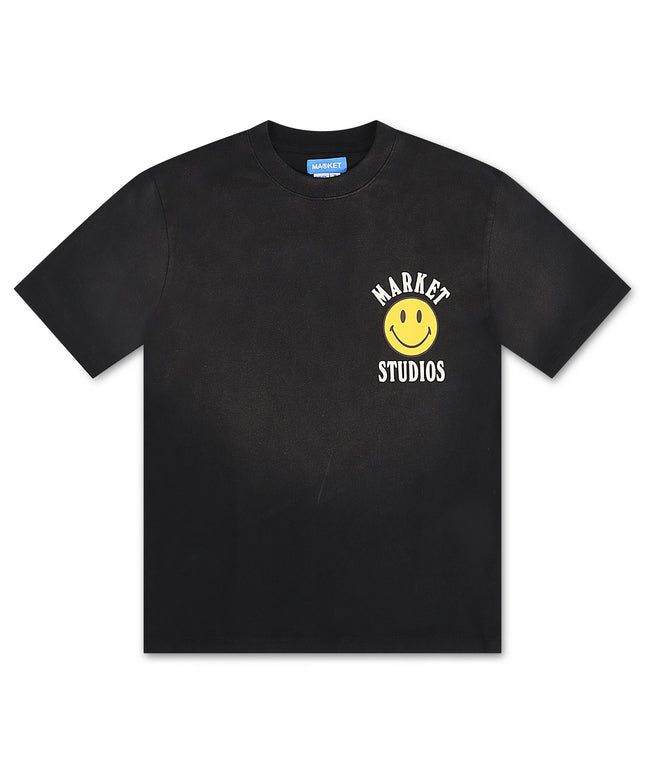 Camiseta Market Smiley Lockup - Negro azabache