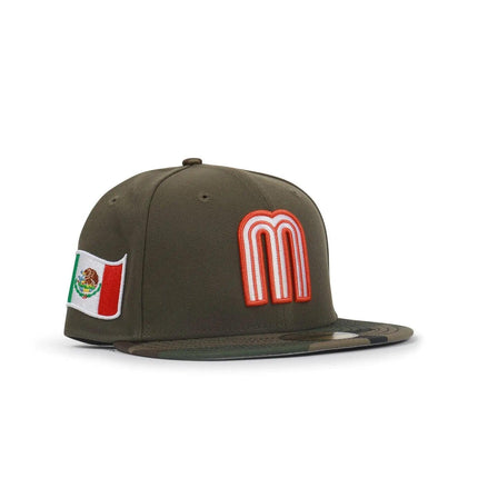NEW ERA 5950 WBC MEXICO HAT - OLIVE/ WILD CAMO NEW ERA