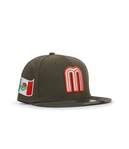 NEW ERA 5950 WBC MEXICO HAT - OLIVE/ WILD CAMO NEW ERA