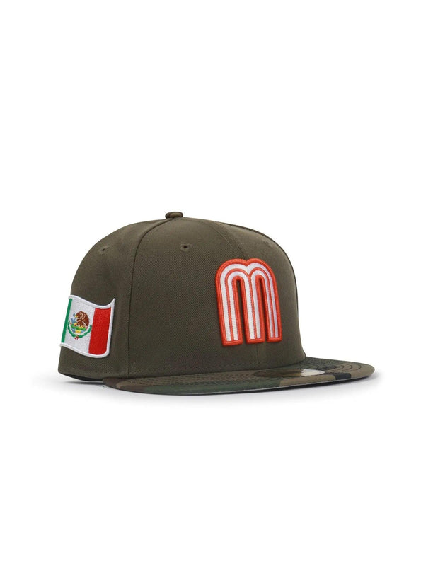 NEW ERA 5950 WBC MEXICO HAT - OLIVE/ WILD CAMO NEW ERA